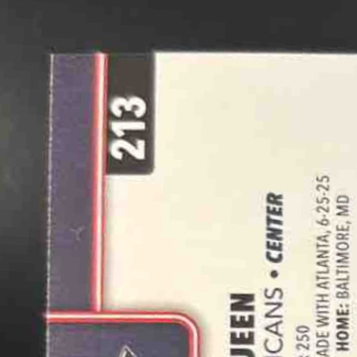 2025-26 Topps Derik Queen Holo Foil #213 RC New Orleans Pelicans