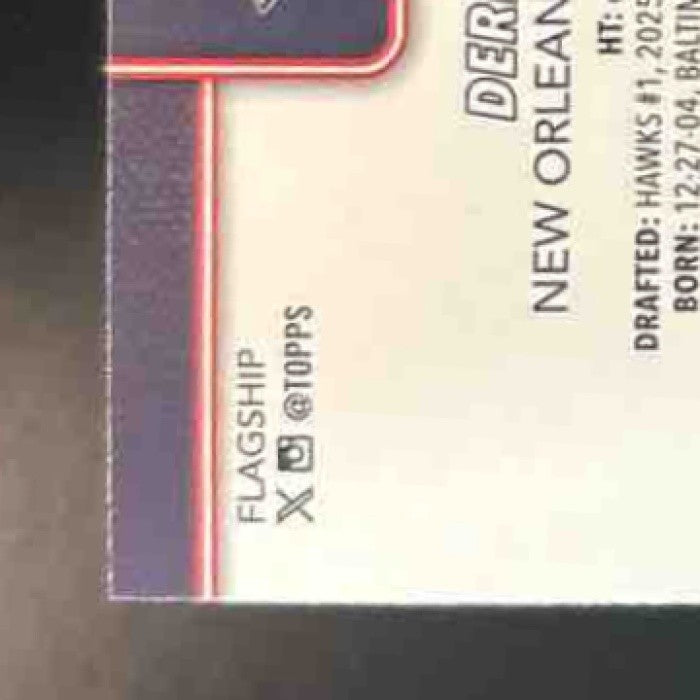 2025-26 Topps Derik Queen Holo Foil #213 RC New Orleans Pelicans