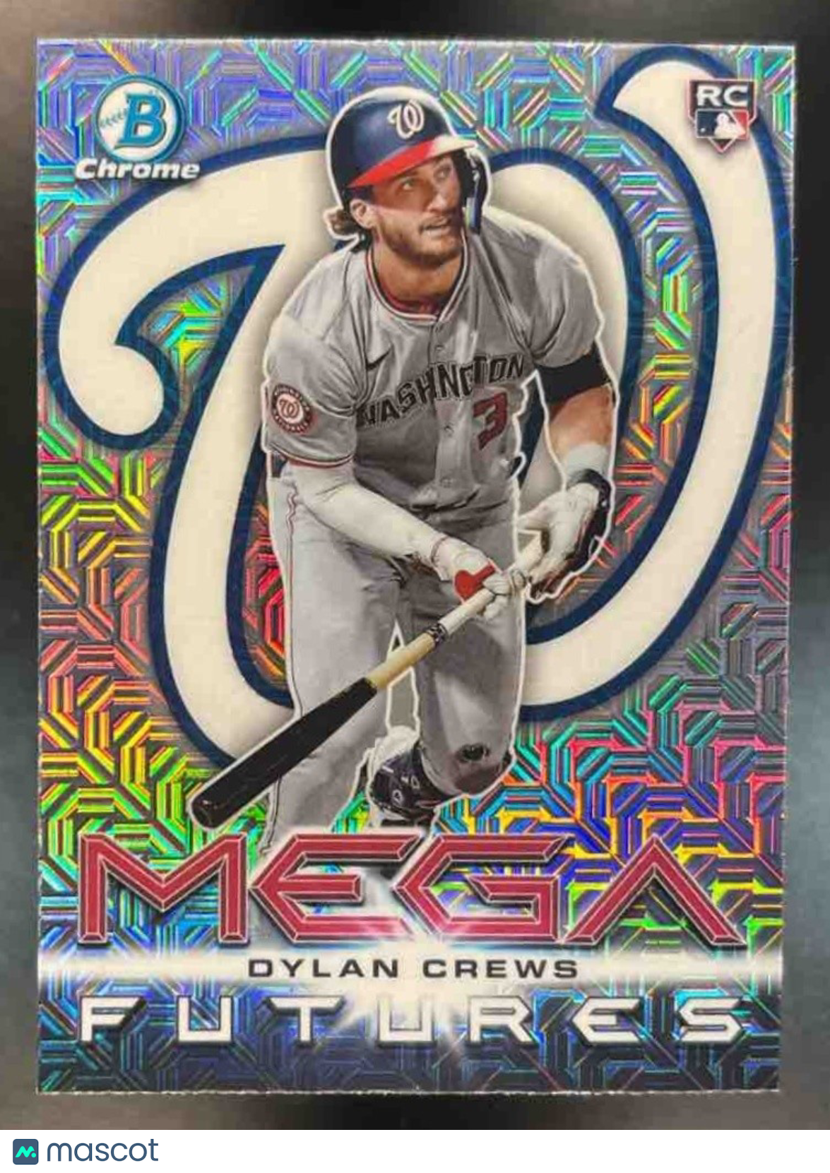 2025 Bowman Dylan Crews Mega Futures Chrome #BMF-6 RC Washington Nationals