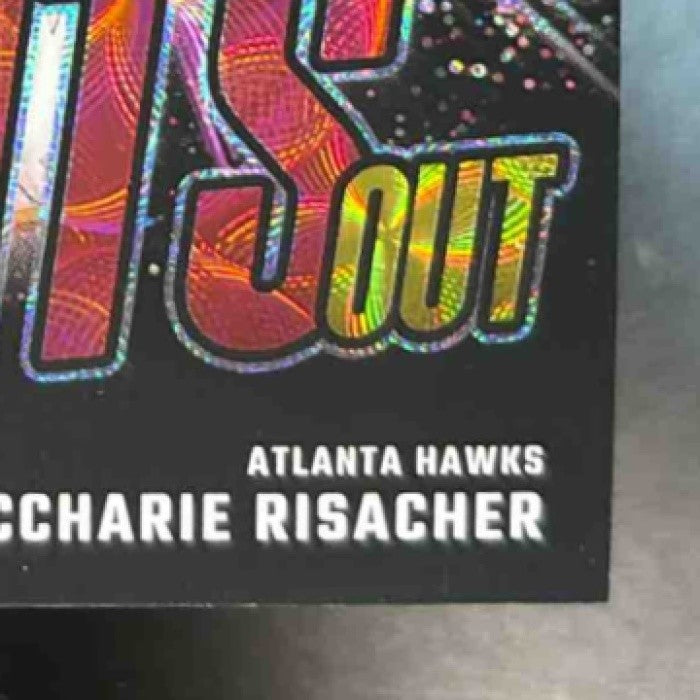 2024-25 Panini Donruss Optic Zaccharie Risacher Lights Out Red & Gold /99 #4 RC