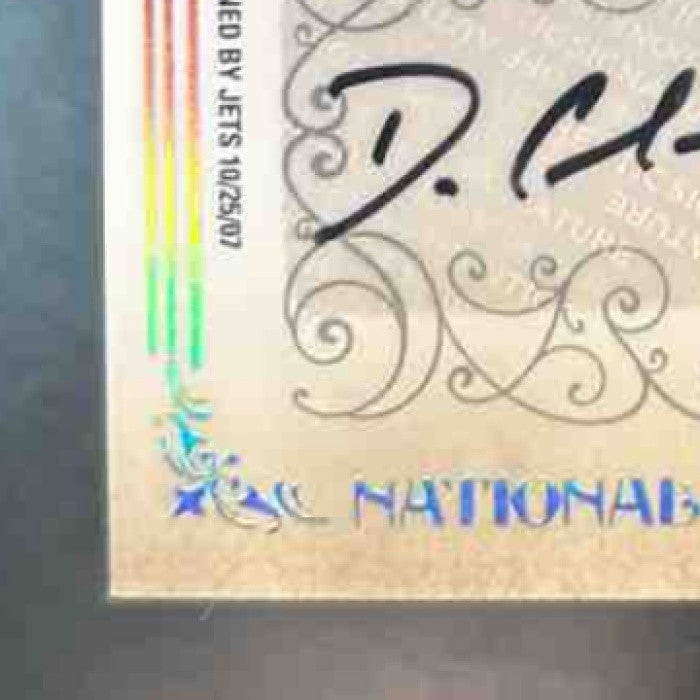2007 Playoff National Treasures David Clowney Signature Gold /25 #161 Auto Jets