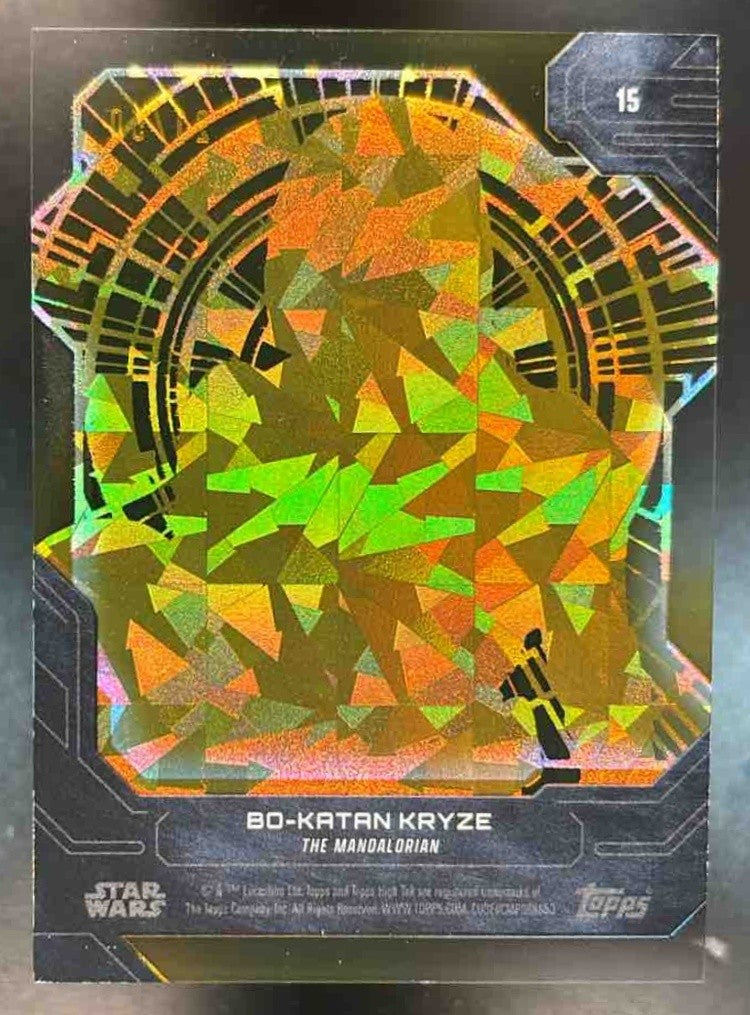 2024 Topps Star Wars High Tek Bo-Katan Kryze Hyperspace Pattern Gold Foil/50 #15