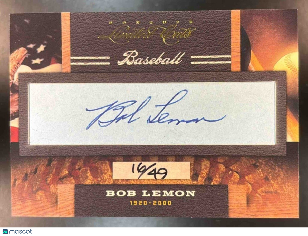 2011 Donruss Limited Cuts Signatures #34 Bob Lemon /49 Cut Auto