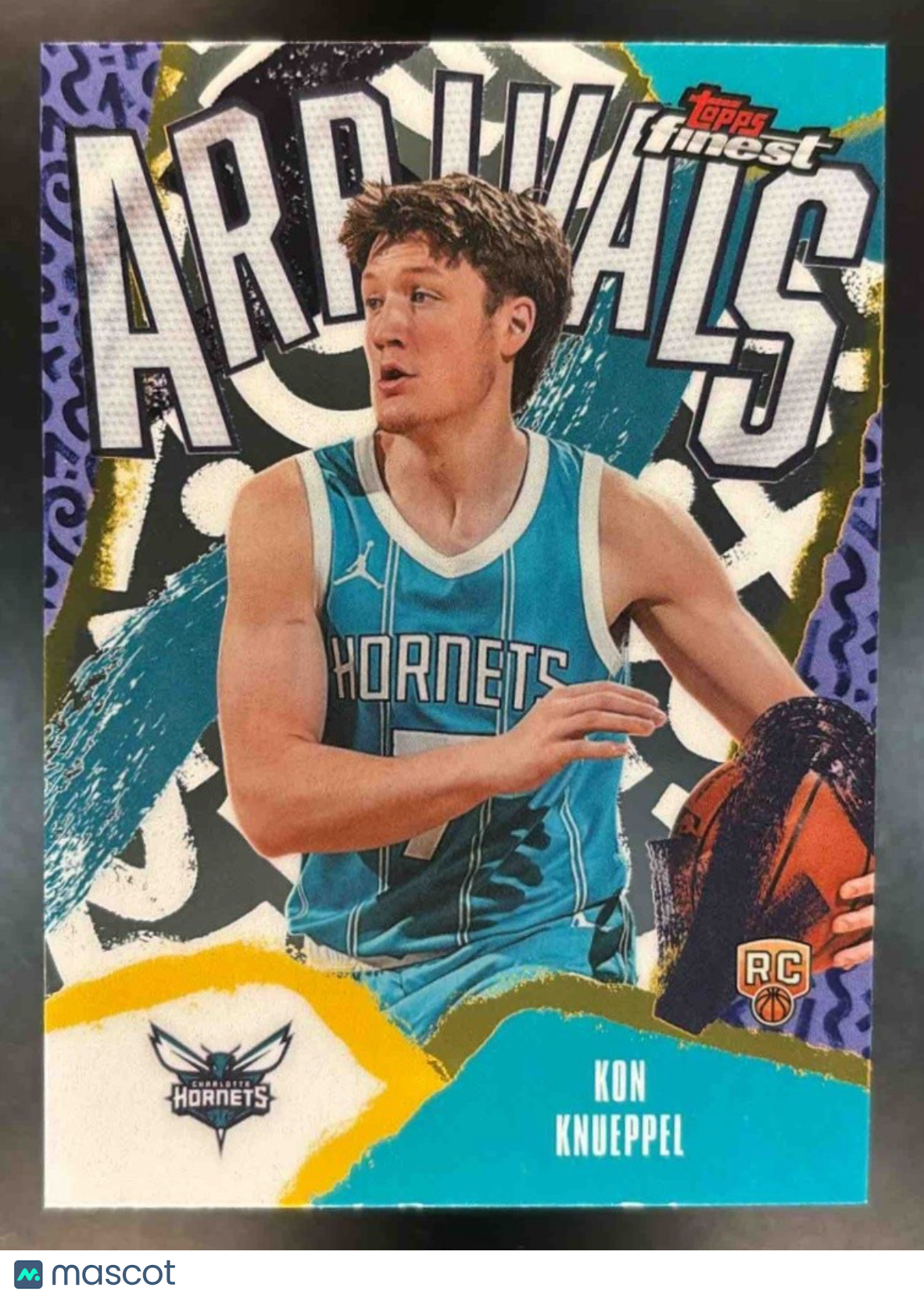 2025-26 Topps Finest Kon Knueppel Arrivals #A-4 RC Charlotte Hornets