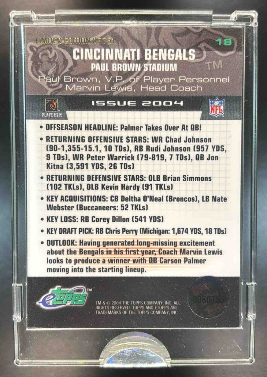 2004 Topps eTopps Team Card Cincinnati Bengals #18 City