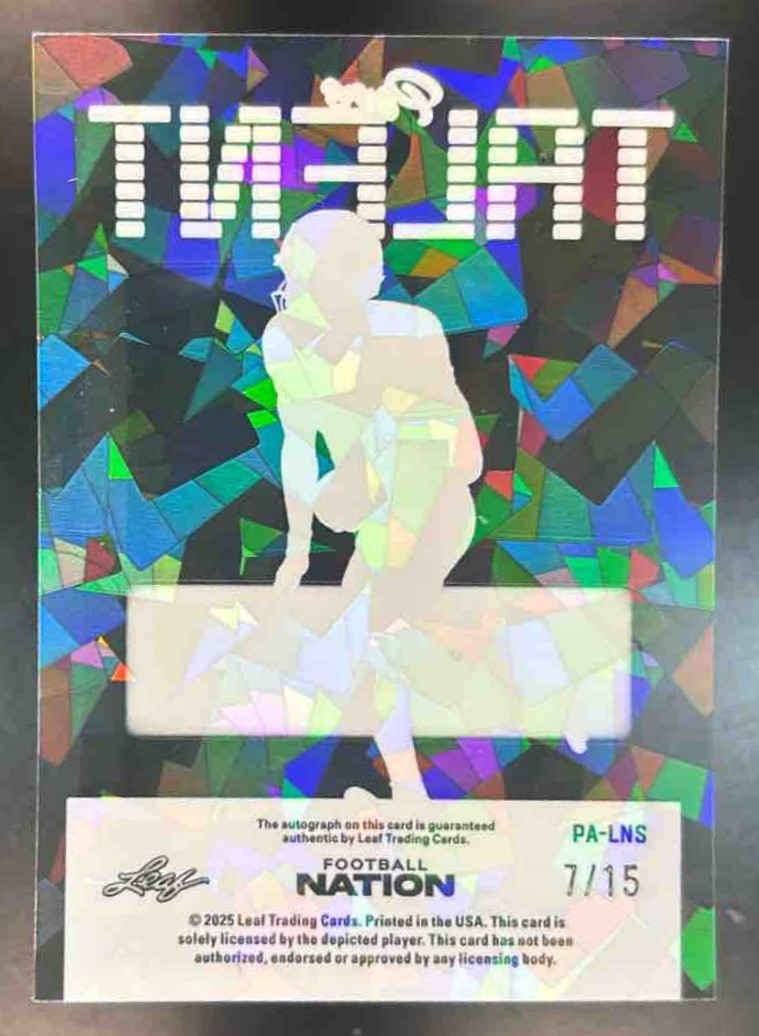 2025 Leaf Football Nation LaNorris Sellers Pure Talent Auto /15 #PA-LNS