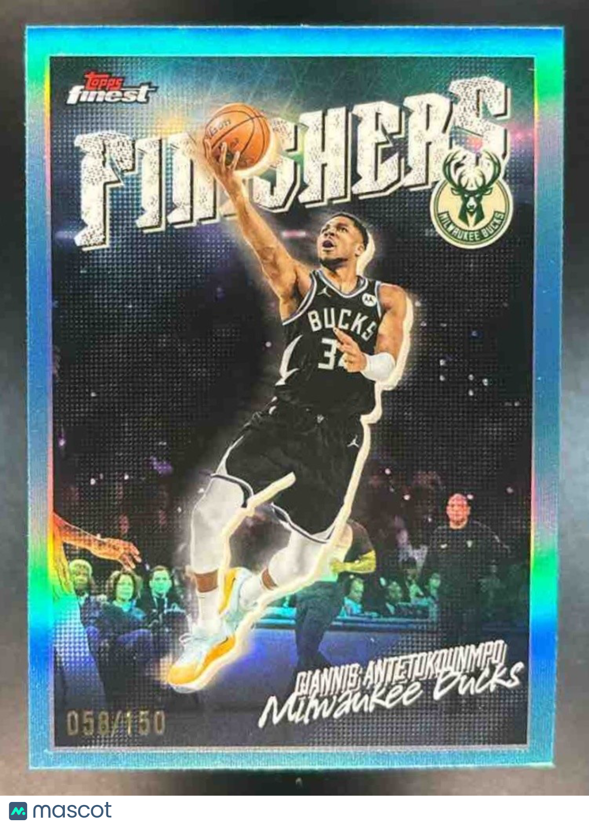 2025-26 Topps Finest Giannis Antetokounmpo Finishers Sky Blue /150 Bucks