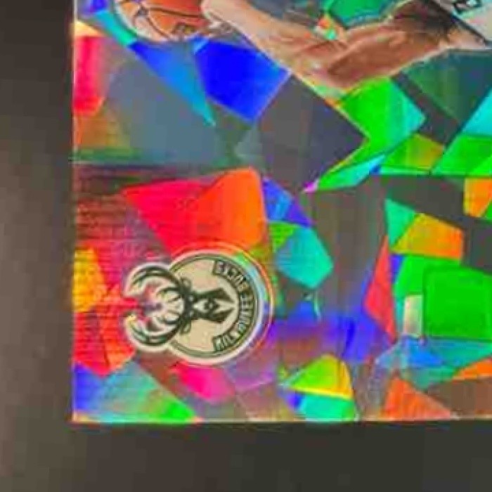2023-24 Hoops Premium Stock Giannis Antetokounmpo Hoopla Red Ice /99 #9 Bucks