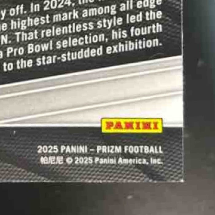 2025 Panini Prizm Maxx Crosby Black & Red Checker #195 Las Vegas Raiders