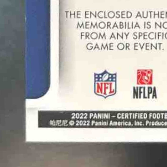 2022 Panini Certified Malik Willis New Generation Patch Purple /10 MEM RC Titans