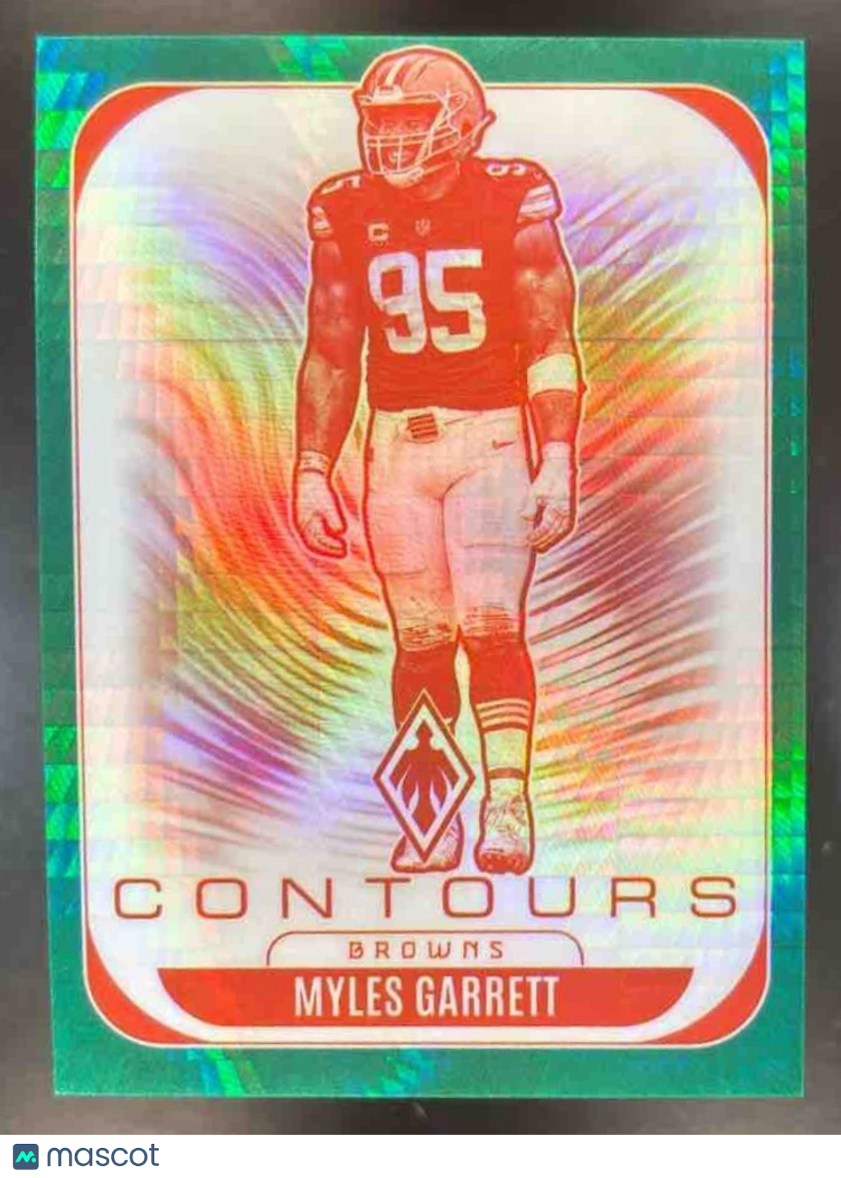 2025 Panini Phoenix Myles Garrett Contours Green Hyper /99 #8 Cleveland Browns