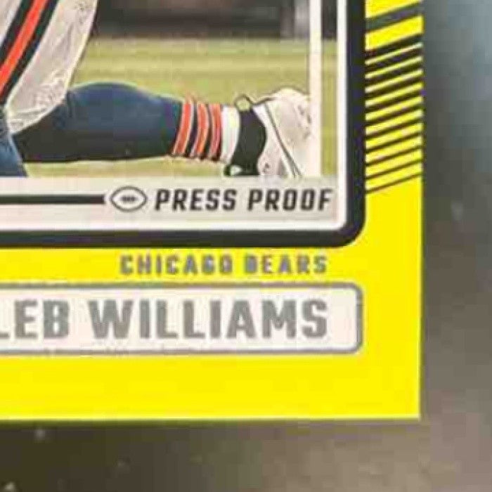 2024 Panini Donruss Caleb Williams Press Proof Yellow #327 RC Chicago Bears