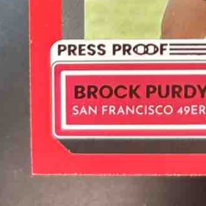 2022 Panini Donruss Brock Purdy Red Press Proof #374 RC San Francisco 49ers