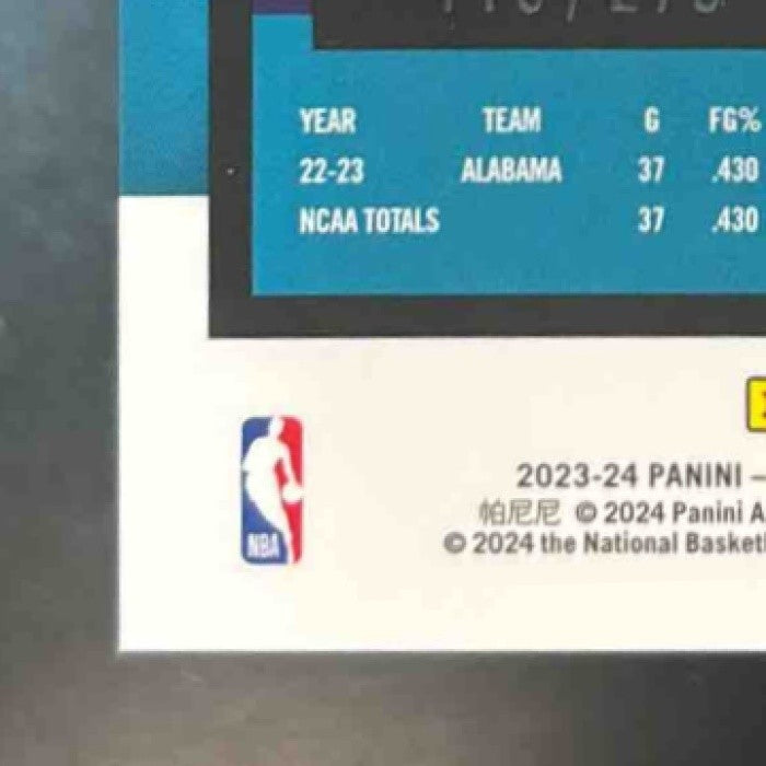 2023-24 Hoops Premium Stock Brandon Miller Red /275 #245 Charlotte Hornets