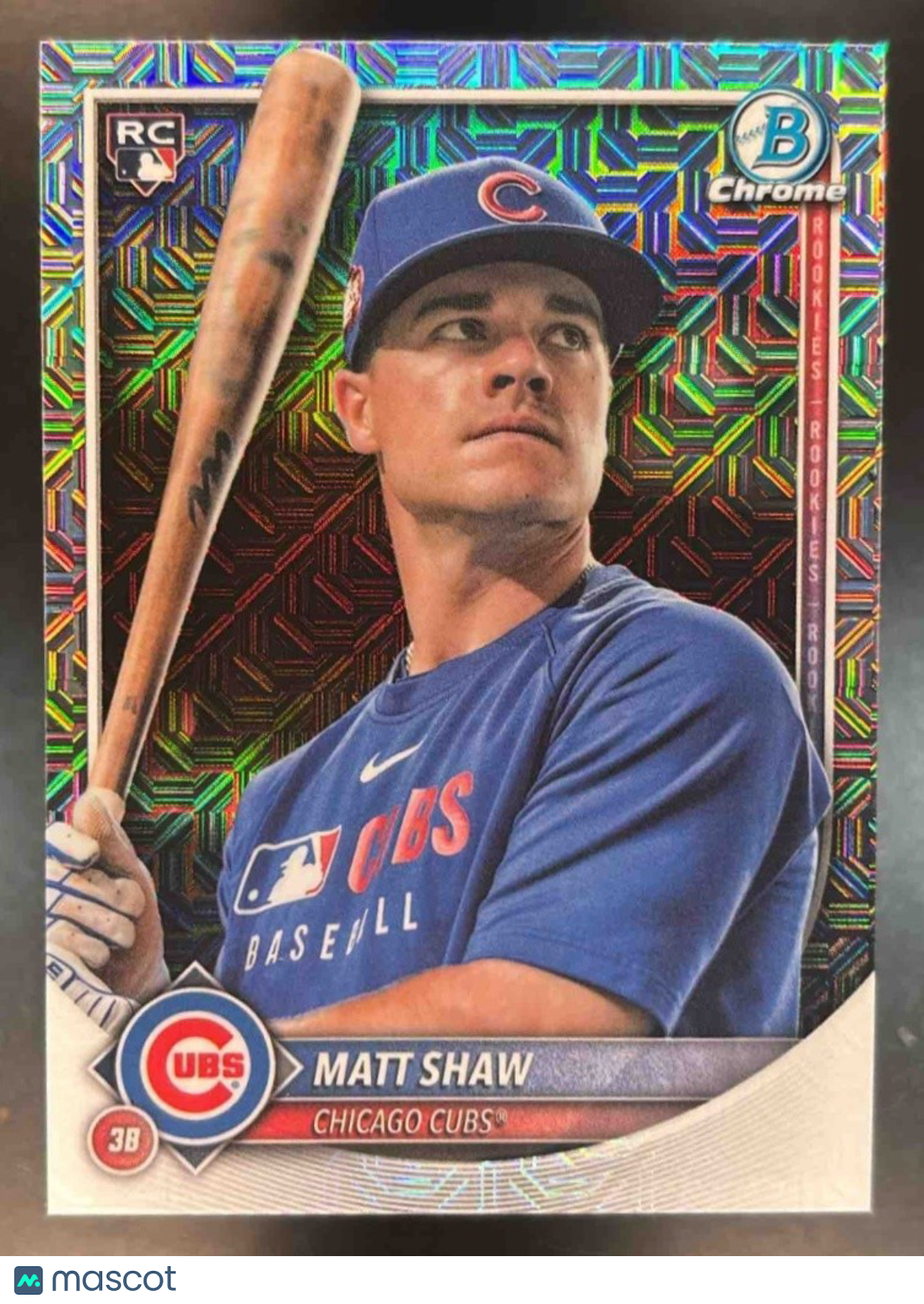 2025 Bowman Chrome Mega Box Matt Shaw Image Variation Mojo Refractor #46 RC Cubs