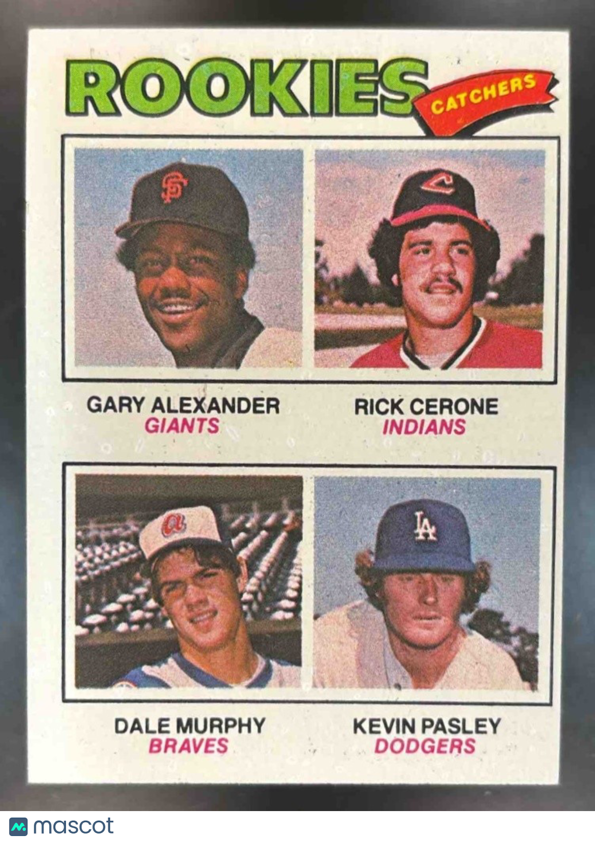 1977 Topps Rookie Gary Alexander Rick Cerone Dale Murphy Kevin Pasley #476 RC