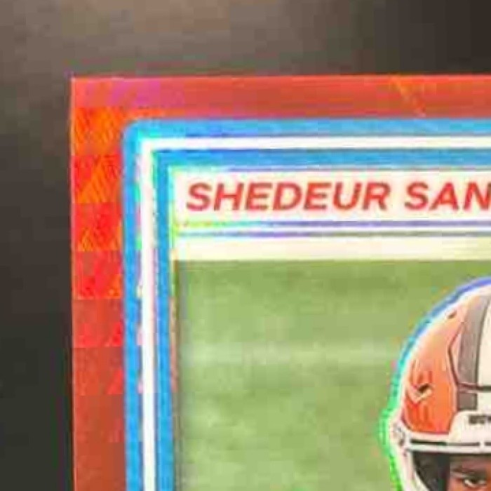 2025 Panini Donruss Optic Shedeur Sanders Red Hyper Prizm #203 Cleveland Browns