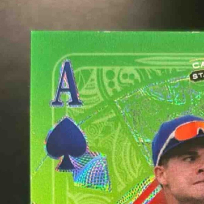 2024 Wild Card Five Draw Matt Shaw Ace Spades Auto Green Foil 2/3 Chicago Cubs