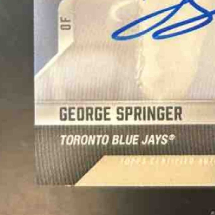 2021 Topps Now Road to Opening Day George Springer Auto 76/99 Blue Jays