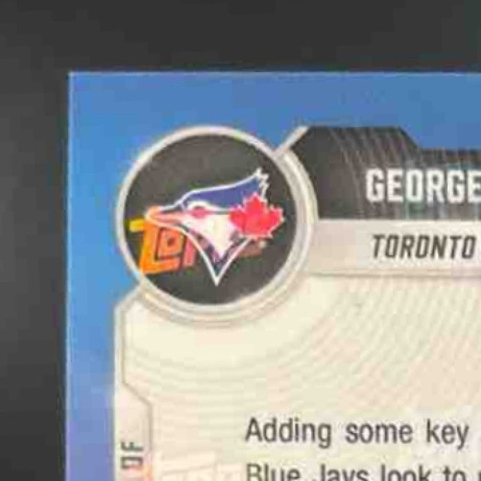 2021 Topps Now Road to Opening Day George Springer Auto 76/99 Blue Jays