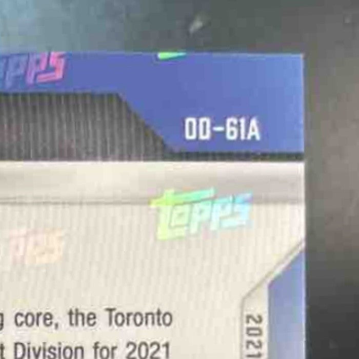 2021 Topps Now Road to Opening Day George Springer Auto 76/99 Blue Jays