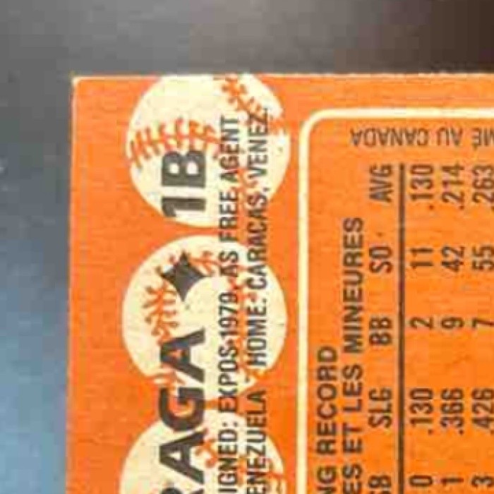 2018 Topps Archives Signature Postseason Andres Galarraga O-Pee-Chee /21 Auto