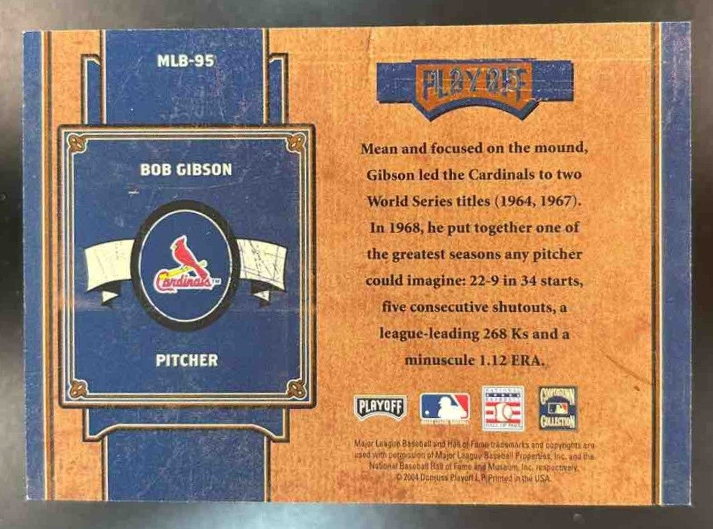 2004 Playoff Prime Cuts II Bob Gibson MLB Icons Silver /25 St. Louis Cardinals