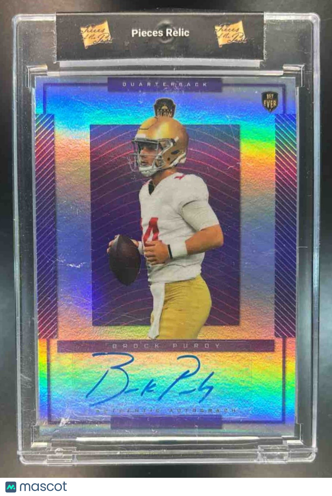 2022 Super Glow Signed Brock Purdy Purple Silver Foil Rookie Auto 1/1 49ers
