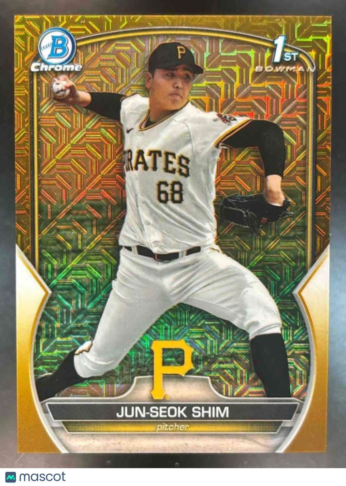 2023 Bowman Chrome Jun-Seok Shim Gold Mojo /50 #BCP-153 1st Prospect Pirates