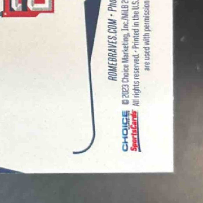 2023 Choice Rome Braves #13 Drake Baldwin MiLB Rookie Minor League Card
