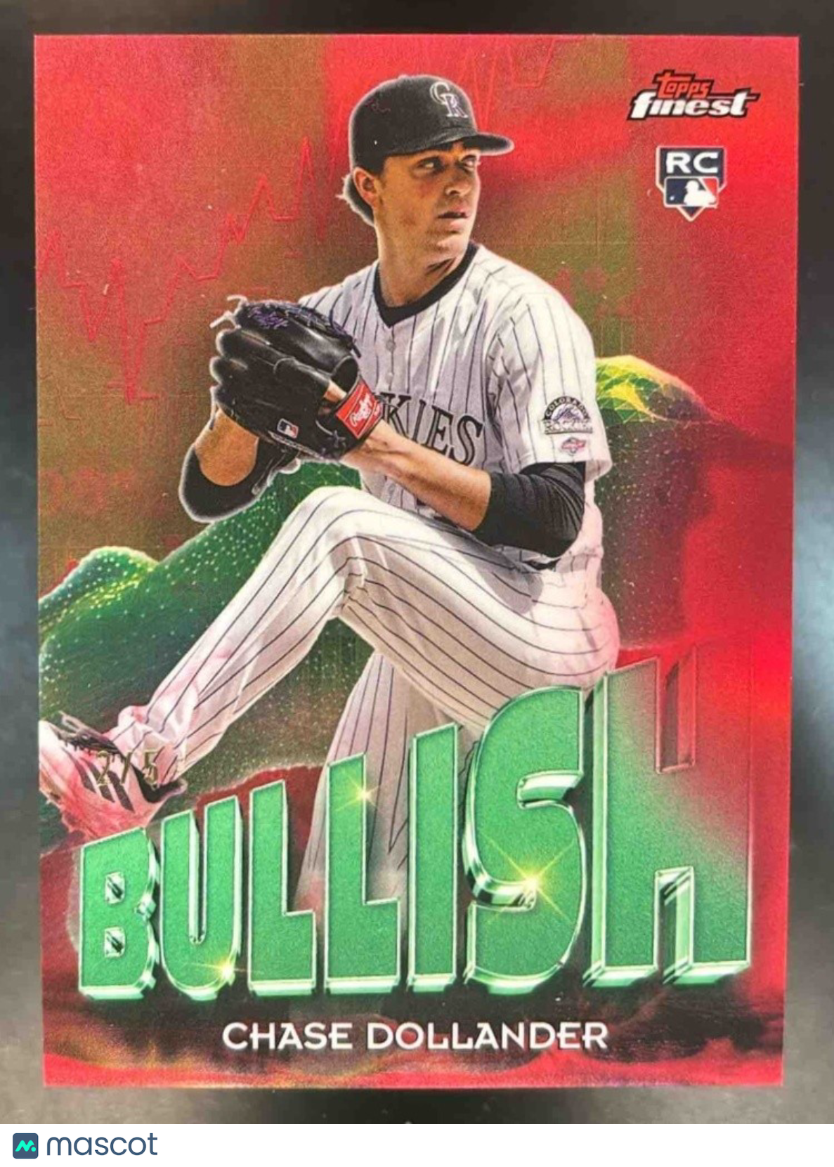 2025 Topps Finest Chase Dollander Bullish Red Refractor /5 RC Colorado Rockies