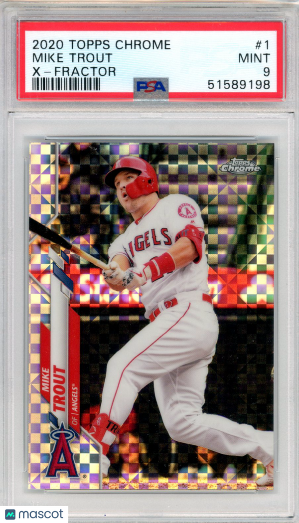 2020 Topps Chrome Mike Trout #1 PSA 9 Baseball