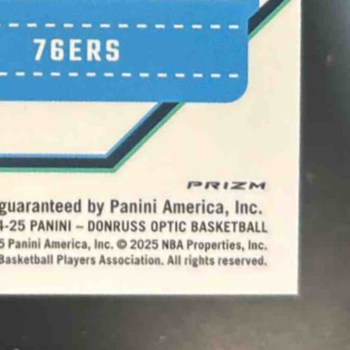 2024-25 Donruss Optic Jared McCain Signatures Fast Break #313 RC Auto 76ers