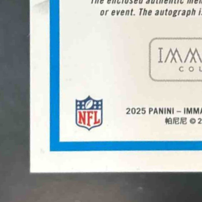 2025 Immaculate Collection Tetairoa McMillan Dual Patch Auto /99 RC Auto Panther