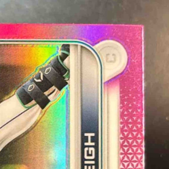 2022 Topps Chrome Cal Raleigh Pink Refractor #149 RC Seattle Mariners