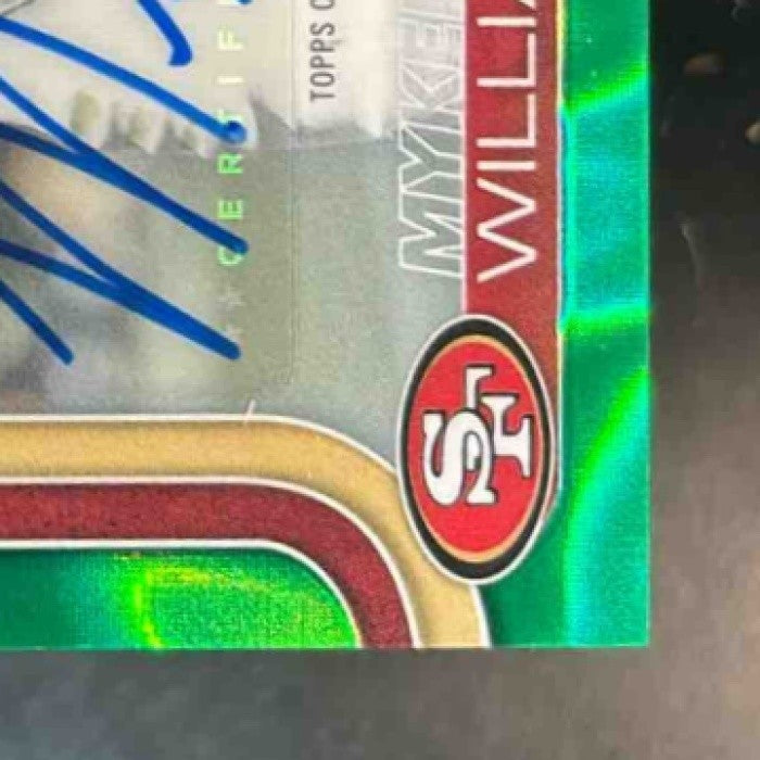 2025 Topps Chrome Mykel Williams Auto Green Lava /99 RC San Francisco 49ers