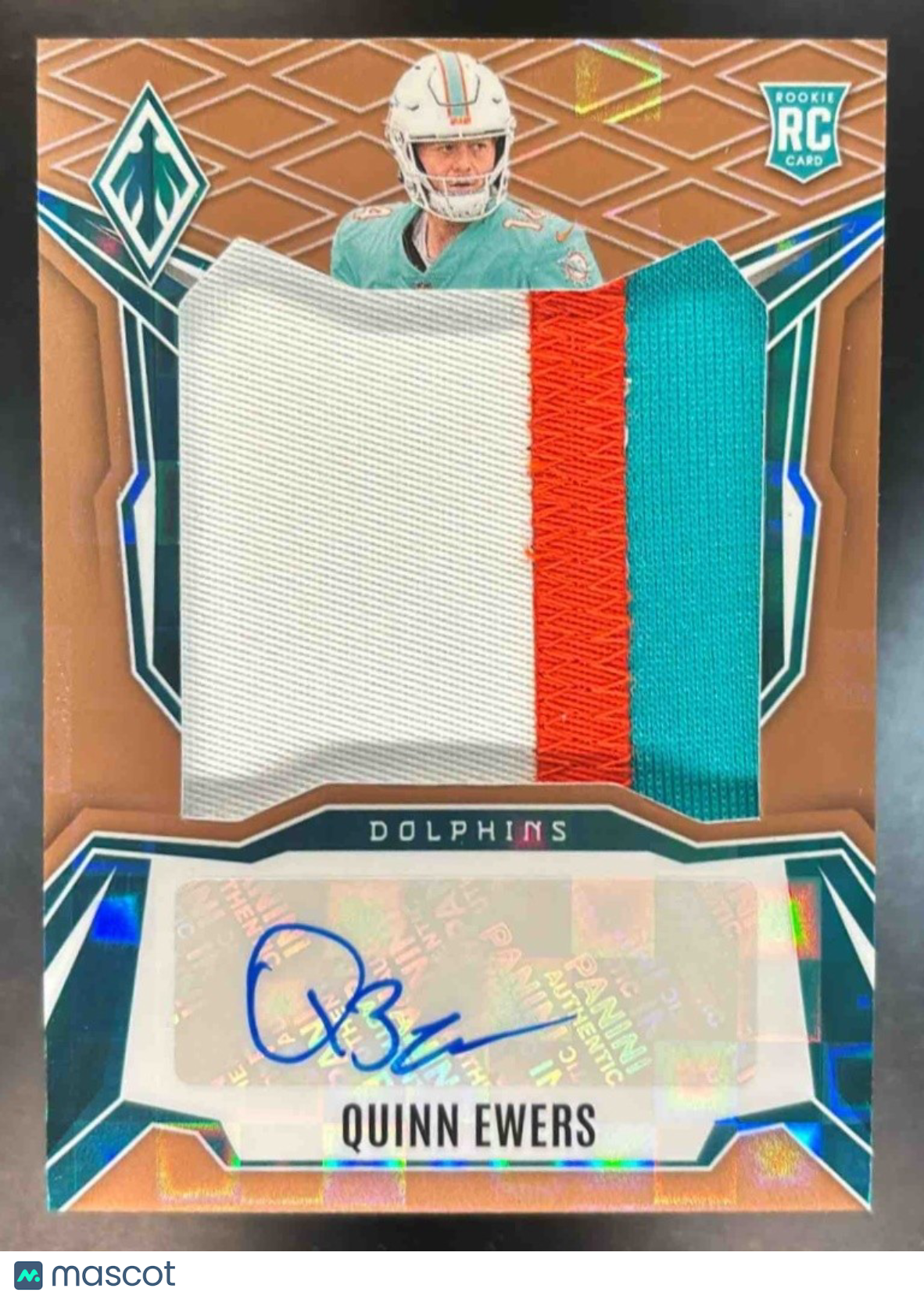 2025 Phoenix Quinn Ewers RPS Patch Auto Bronze Pandora /199 MEM RC Dolphins
