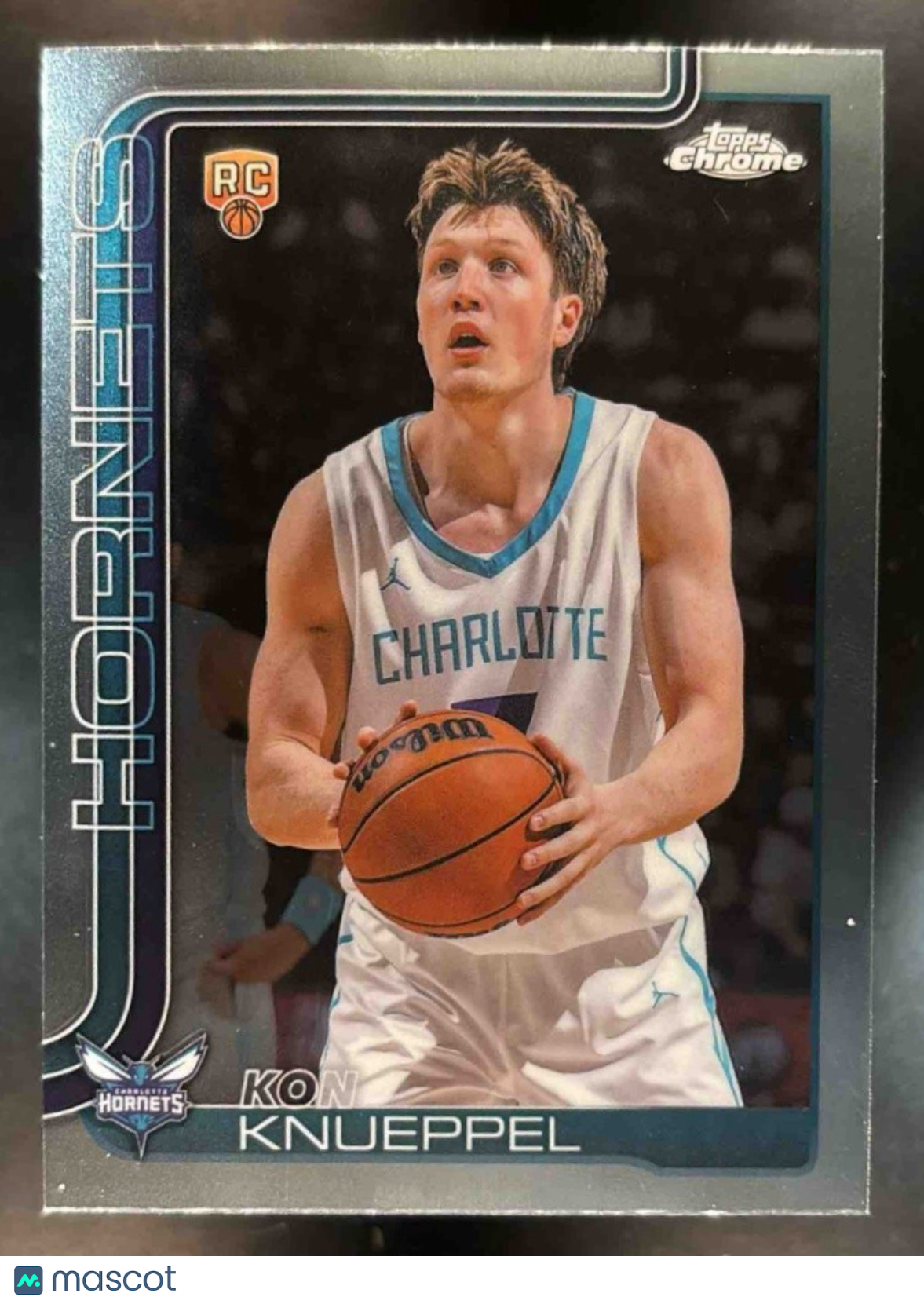 2025-26 Topps Chrome Kon Knueppel #254 RC Charlotte Hornets