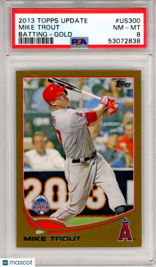 2013 Topps Update Mike Trout Gold /2013 #US300 PSA 8