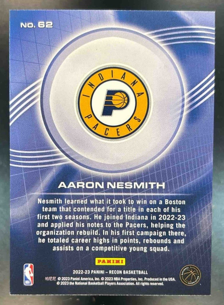 2022-23 Panini Recon Aaron Nesmith 10/10 BOOK END #62 Indiana Pacers