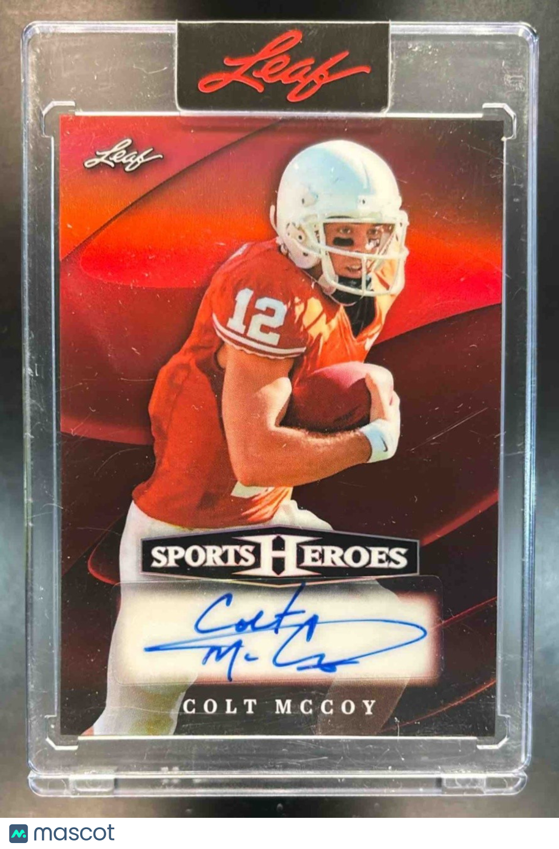 2026 Leaf Sports Heros Colt Mccoy Auto Red /2
