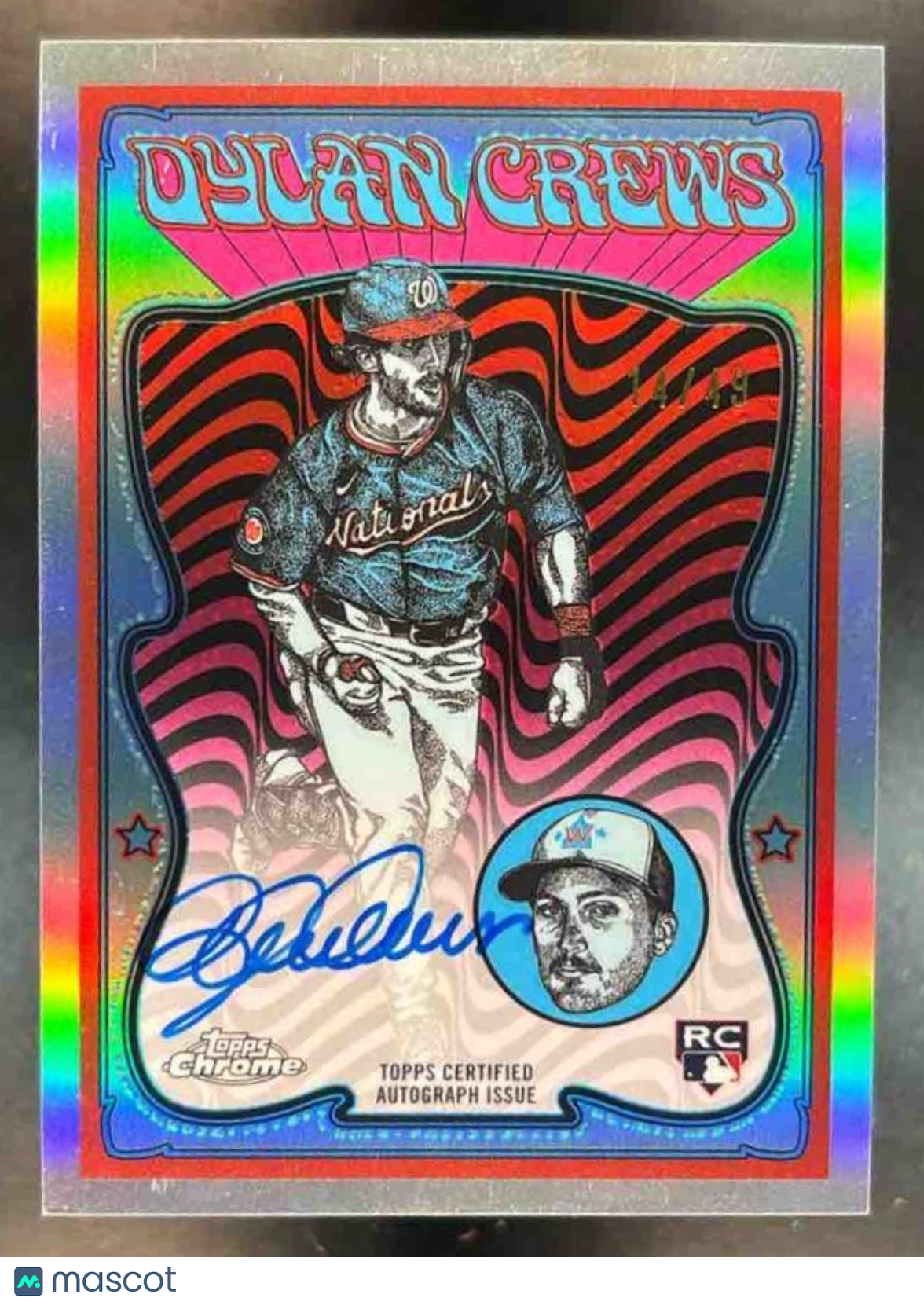 2025 Topps Chrome Dylan Crews Ultraviolet All-Stars Auto /49 RC National