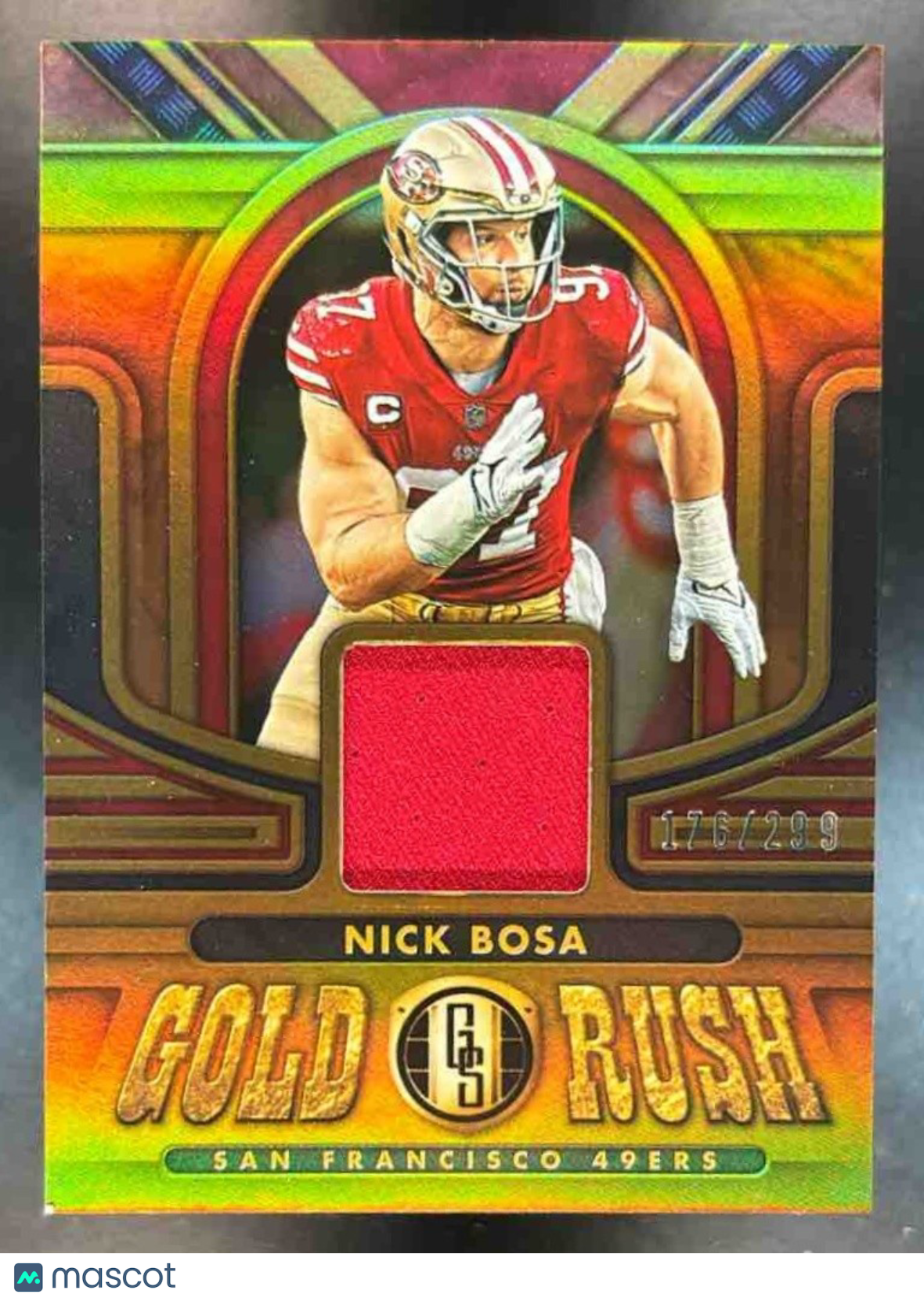 2023 Panini Gold Standard Nick Bosa Rush /299 #GR-NB MEM San Francisco 49ers