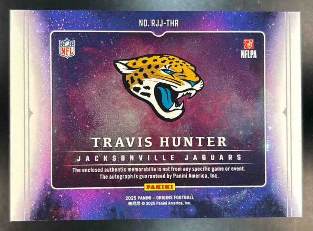2025 Panini Origins Travis Hunter Rookie Jersey Auto RC Jacksonville Jaguars