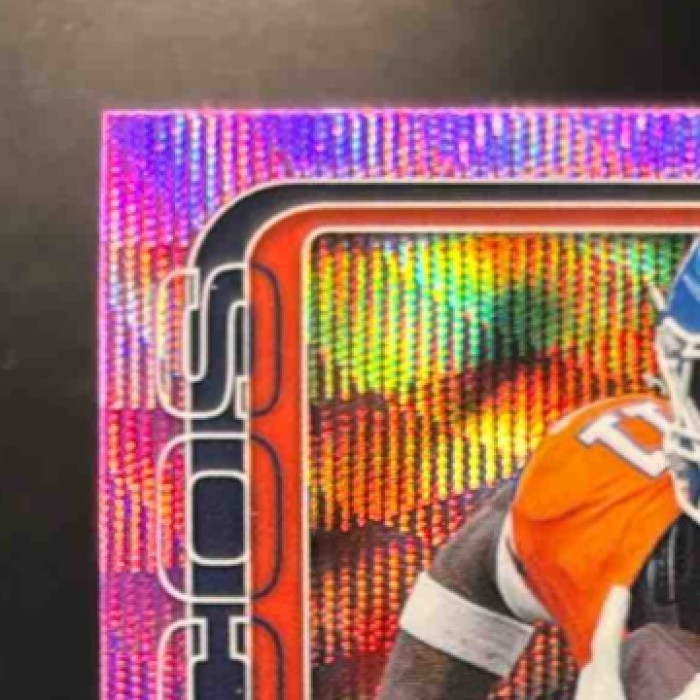 2025 Topps Chrome Troy Franklin Pink Wave Refractor /250 #91 Denver Broncos