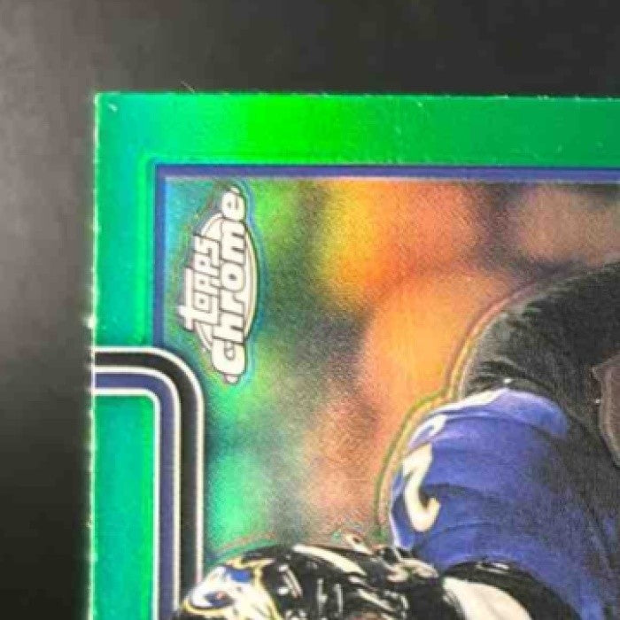 2025 Topps Chrome Nate Wiggins Green Refractor /99 #28 Baltimore Ravens