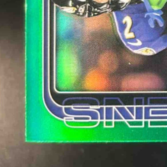 2025 Topps Chrome Nate Wiggins Green Refractor /99 #28 Baltimore Ravens