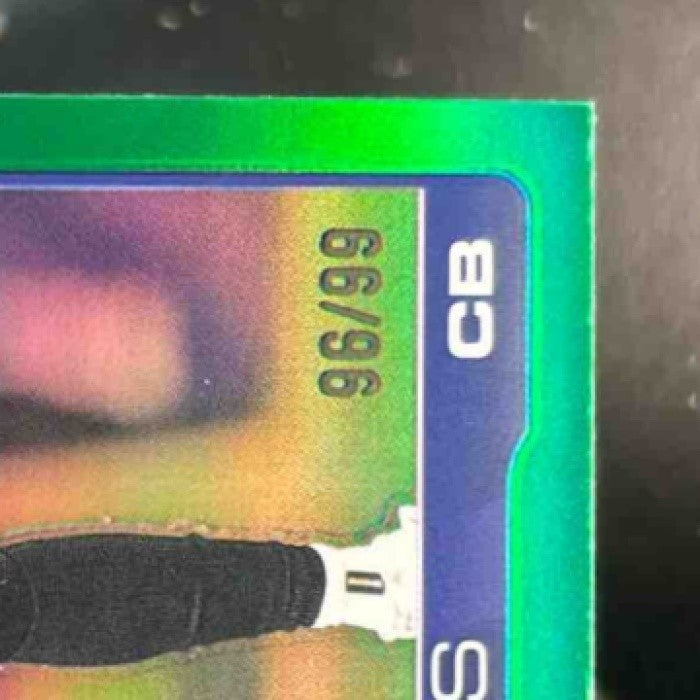 2025 Topps Chrome Nate Wiggins Green Refractor /99 #28 Baltimore Ravens