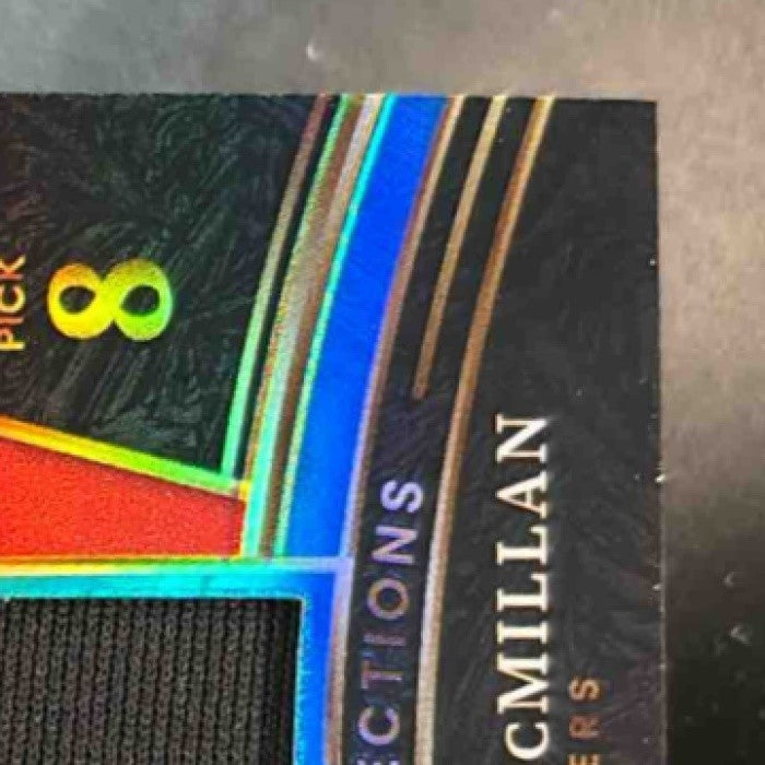 2025 Panini Select Tetairoa McMillan Draft Selections Patch Red MEM RC Panthers