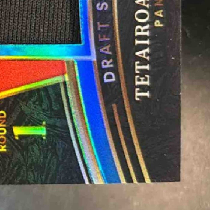 2025 Panini Select Tetairoa McMillan Draft Selections Patch Red MEM RC Panthers